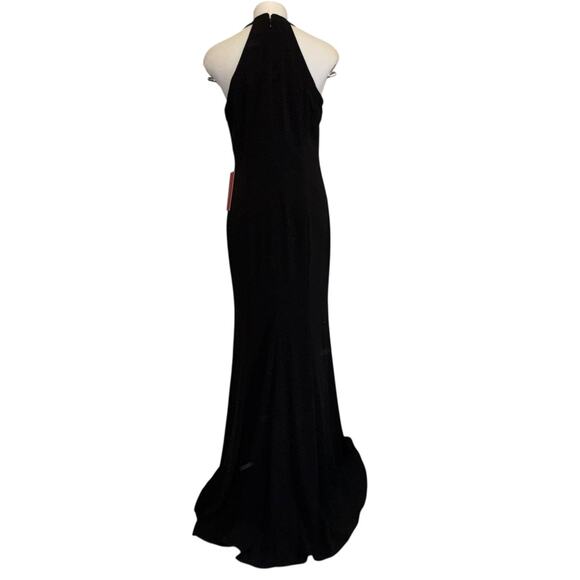 New NWT Carmen Marc Valvo Infusion Black Maxi Dress Size 10 - Picture 2 of 13